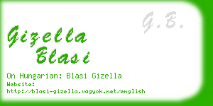 gizella blasi business card